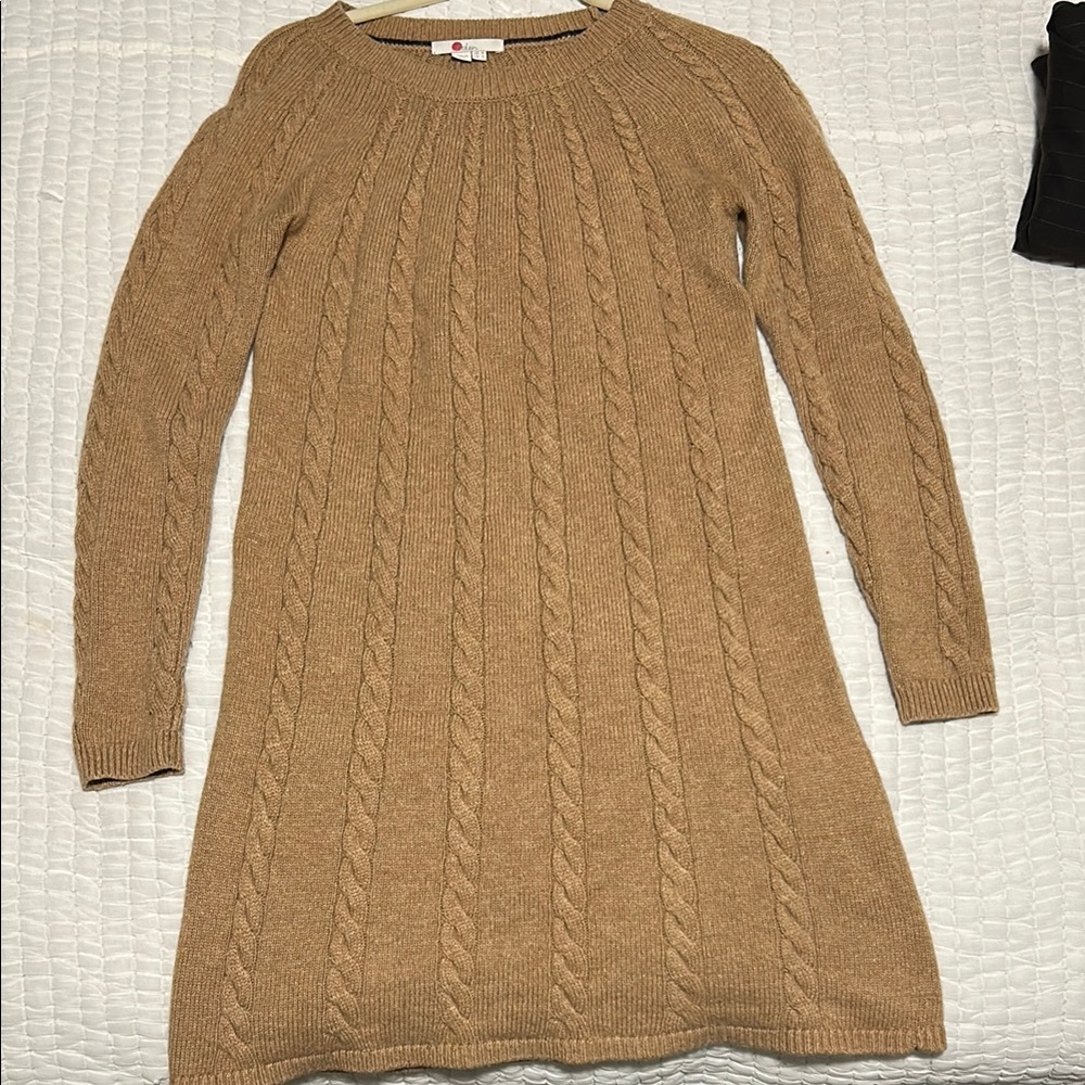 Tan Cable Knit Sweater Dress Size 4
